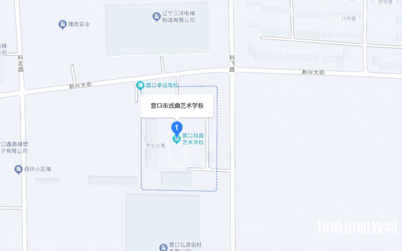 營口市戲曲學校地址，乘車路線